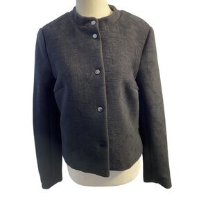 H&M Black Textured Wave Cropped Jacket Size 8
Runs Small